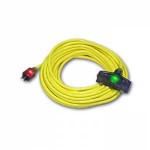 Pro Glo® 12/3 SJTW Lighted Triple Tap 25'  Extension Cord with CGM