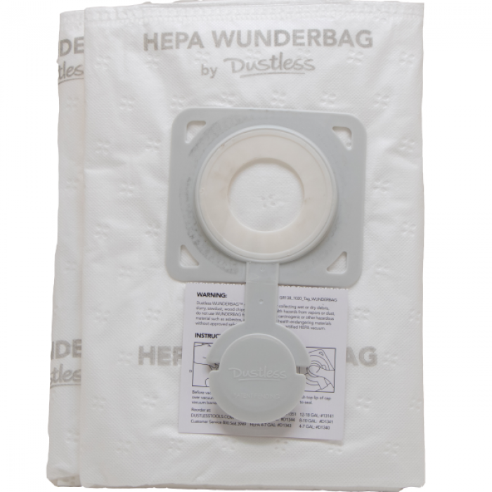 Sac à poussière Microfibre HEPA 8-10 gal - Aspirateur Dustless D1344