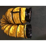 Tuyau flexible jaune dans un sac de 8'' x 25' 