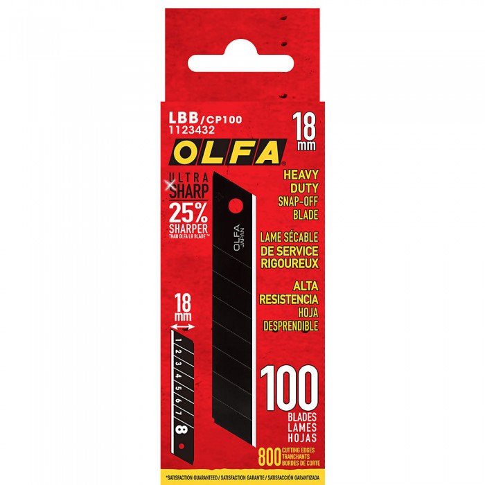 OLFA LBB-100B Black 18MM Snap-Off Blades