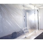 Système complet de protection de poussière avec rail pour plafond 