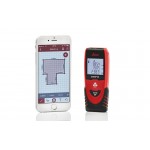 Leica DISTO D1 130ft Laser Distance Measure with Bluetooth 4.0, Black/Red